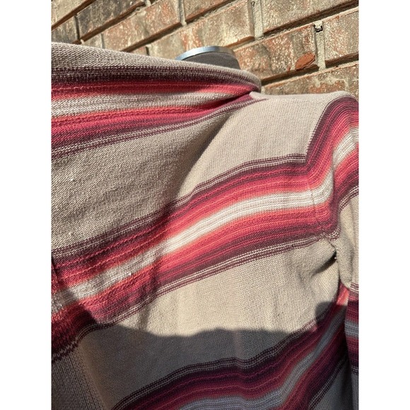 Old Navy Womens Cardigan Size Medium Brown Beige Red Cotton Blend‎ Boho Striped - Picture 4 of 11